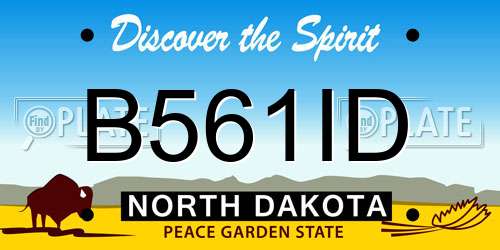 B561ID North Dakota License Plate