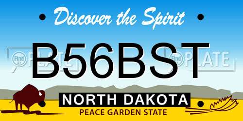 B56BST North Dakota License Plate