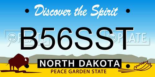 B56SST North Dakota License Plate