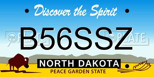 B56SSZ North Dakota License Plate