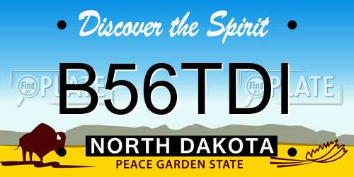 B56TDI North Dakota License Plate