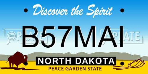 B57MAI North Dakota License Plate