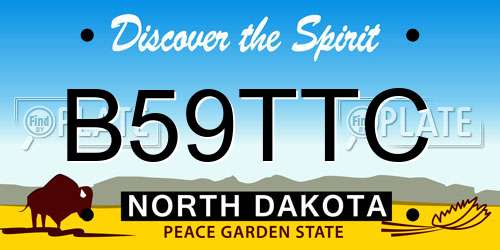 B59TTC North Dakota License Plate