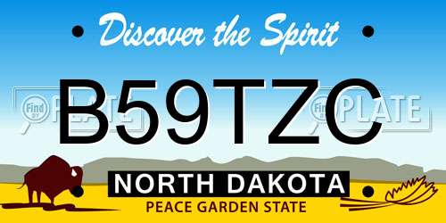 B59TZC North Dakota License Plate
