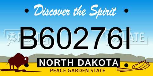 B60276I North Dakota License Plate