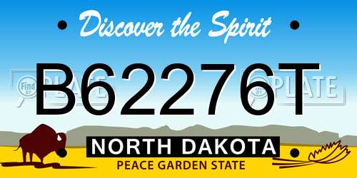 B62276T North Dakota License Plate