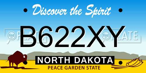 B622XY North Dakota License Plate