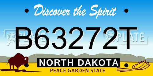 B63272T North Dakota License Plate