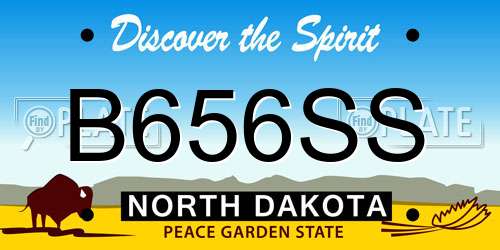 B656SS North Dakota License Plate