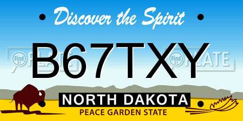 B67TXY North Dakota License Plate