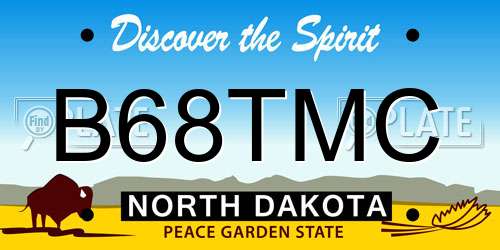 B68TMC North Dakota License Plate