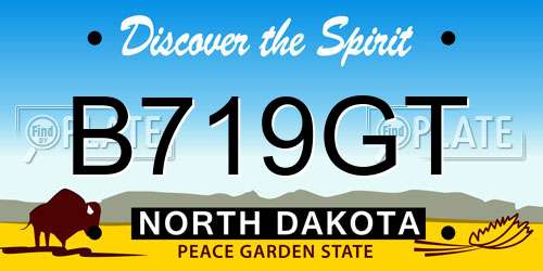 B719GT North Dakota License Plate