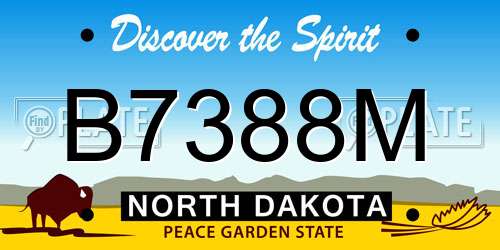 B7388M North Dakota License Plate