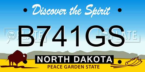 B741GS North Dakota License Plate