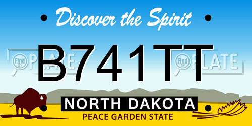 B741TT North Dakota License Plate