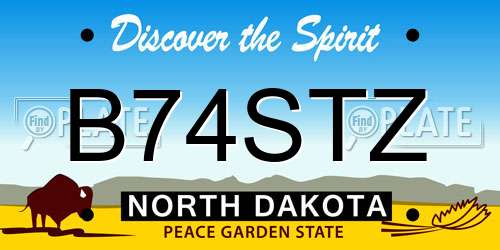 B74STZ North Dakota License Plate