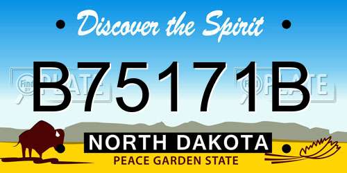 B75171B North Dakota License Plate