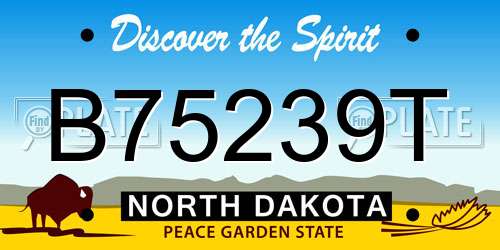 B75239T North Dakota License Plate