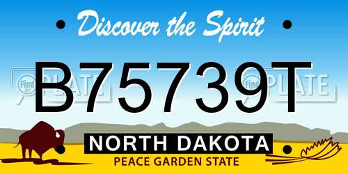 B75739T North Dakota License Plate