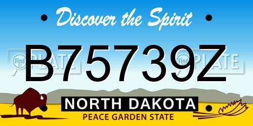 B75739Z North Dakota License Plate