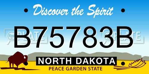 B75783B North Dakota License Plate