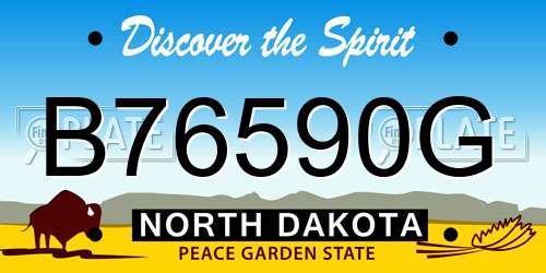 B76590G North Dakota License Plate