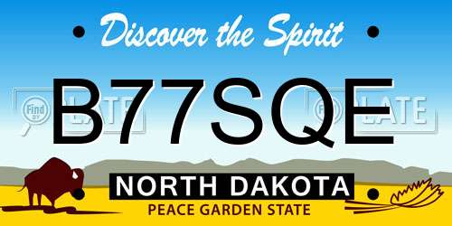 B77SQE North Dakota License Plate