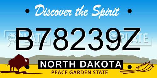 B78239Z North Dakota License Plate