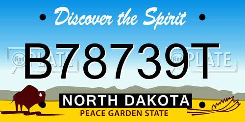 B78739T North Dakota License Plate