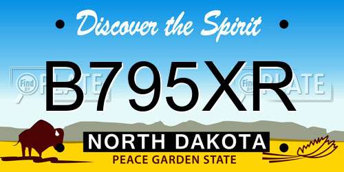 B795XR North Dakota License Plate