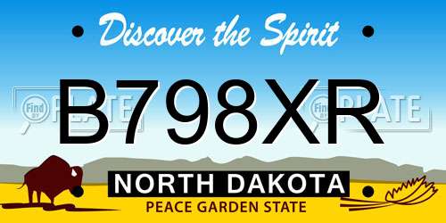 B798XR North Dakota License Plate