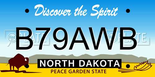 B79AWB North Dakota License Plate