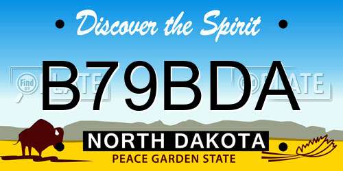 B79BDA North Dakota License Plate
