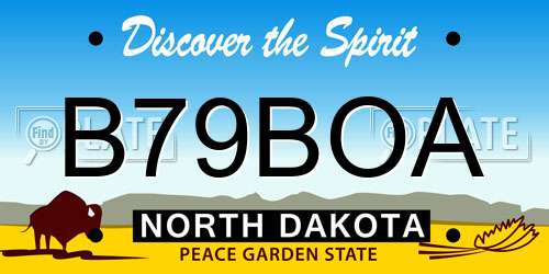 B79BOA North Dakota License Plate