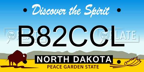 B82CCL North Dakota License Plate