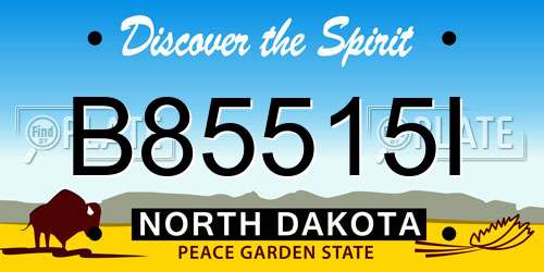B85515I North Dakota License Plate