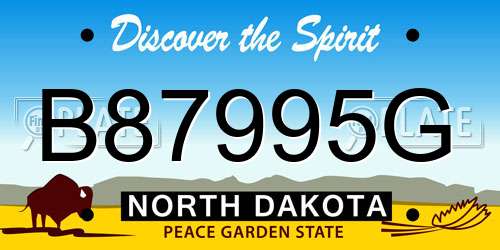 B87995G North Dakota License Plate