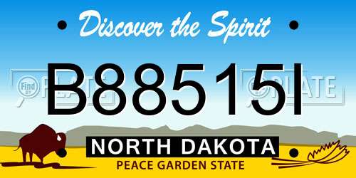 B88515I North Dakota License Plate