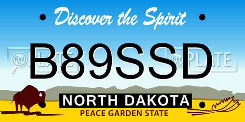 B89SSD North Dakota License Plate