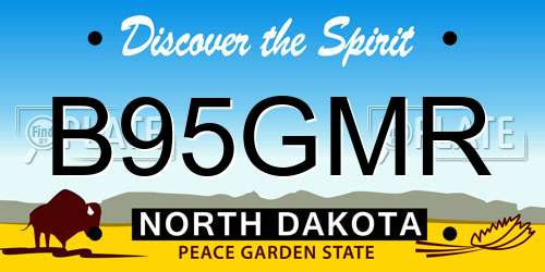 B95GMR North Dakota License Plate