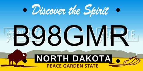 B98GMR North Dakota License Plate