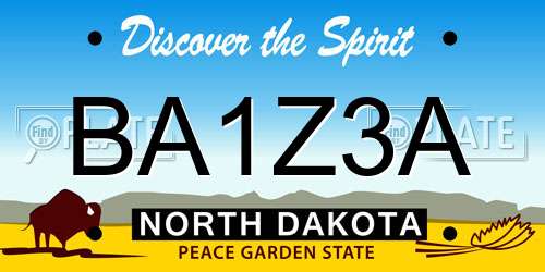 BA1Z3A North Dakota License Plate