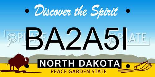 BA2A5I North Dakota License Plate