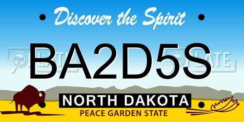 BA2D5S North Dakota License Plate