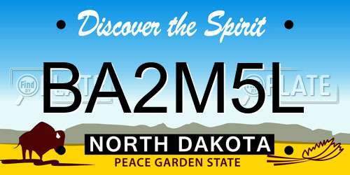 BA2M5L North Dakota License Plate