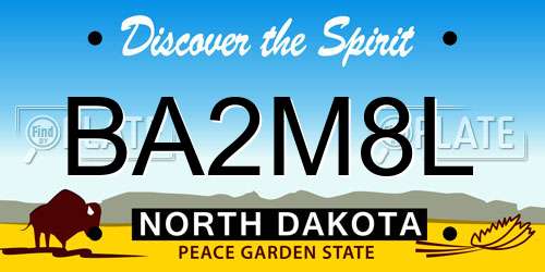 BA2M8L North Dakota License Plate