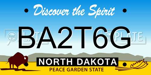 BA2T6G North Dakota License Plate