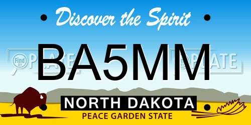 BA5MM North Dakota License Plate