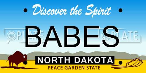 BABES North Dakota License Plate