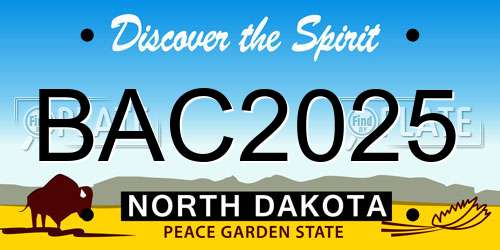 BAC2025 North Dakota License Plate